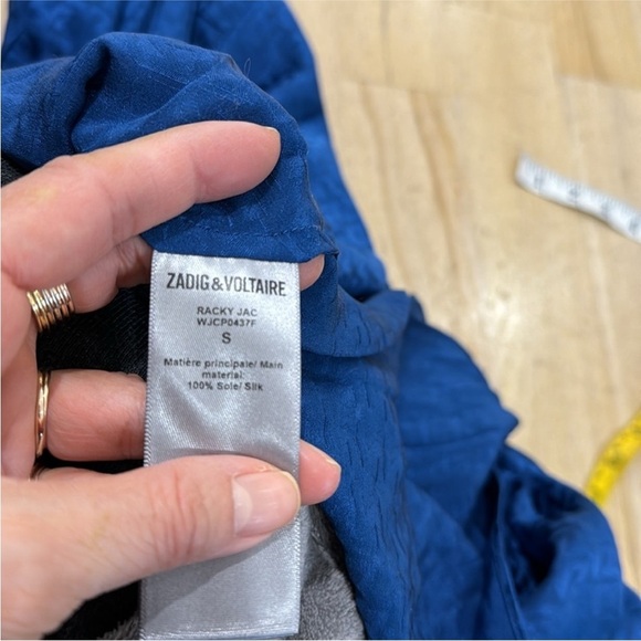 Zadig& Voltaire asymmetric navy blue 100% silk dress RUNWAY PIECE NWT - Picture 13 of 13